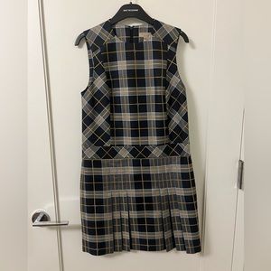 Burberry:  Sleeveless pleat plaid dress Size 6
